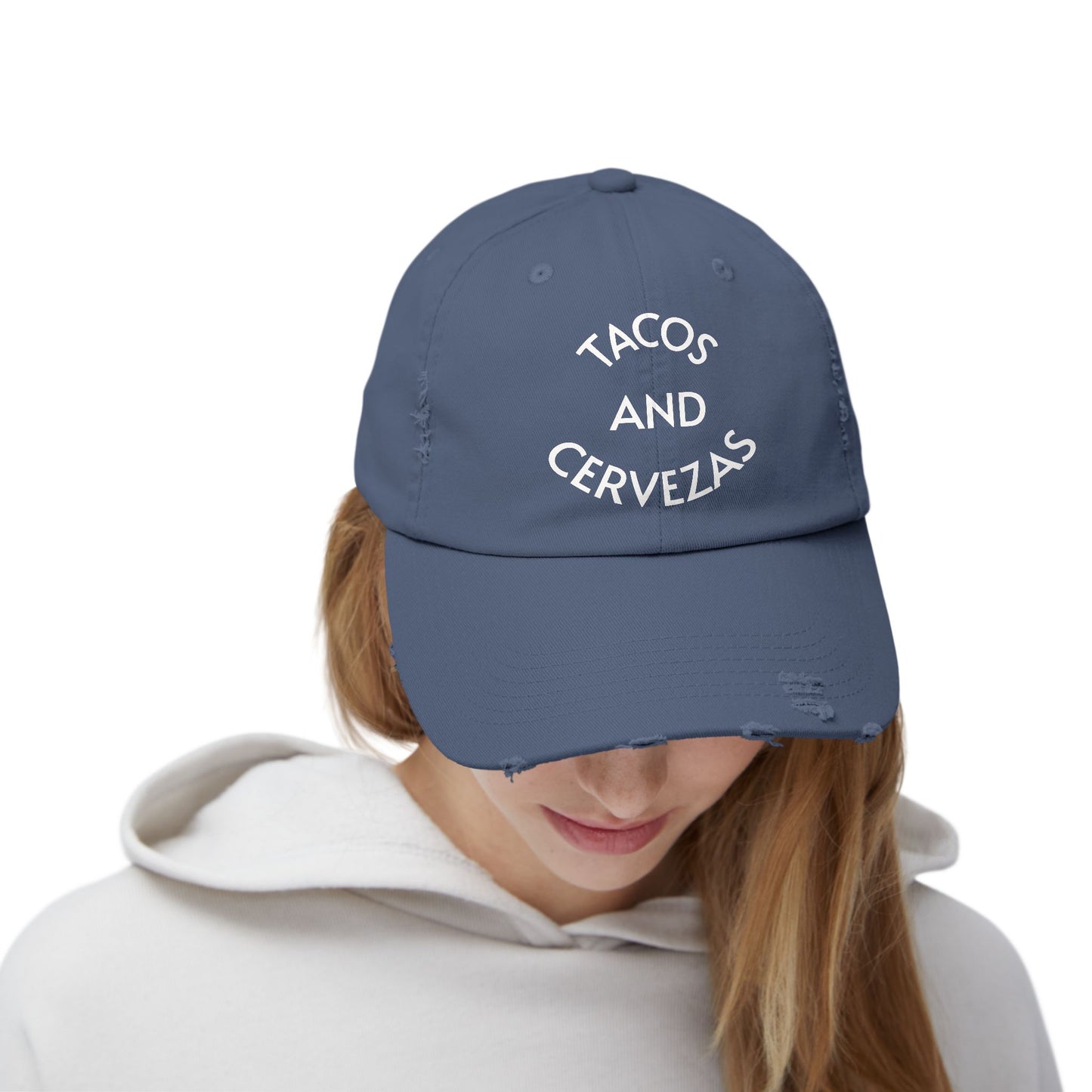 Tacos and Cervezas Distressed Hat