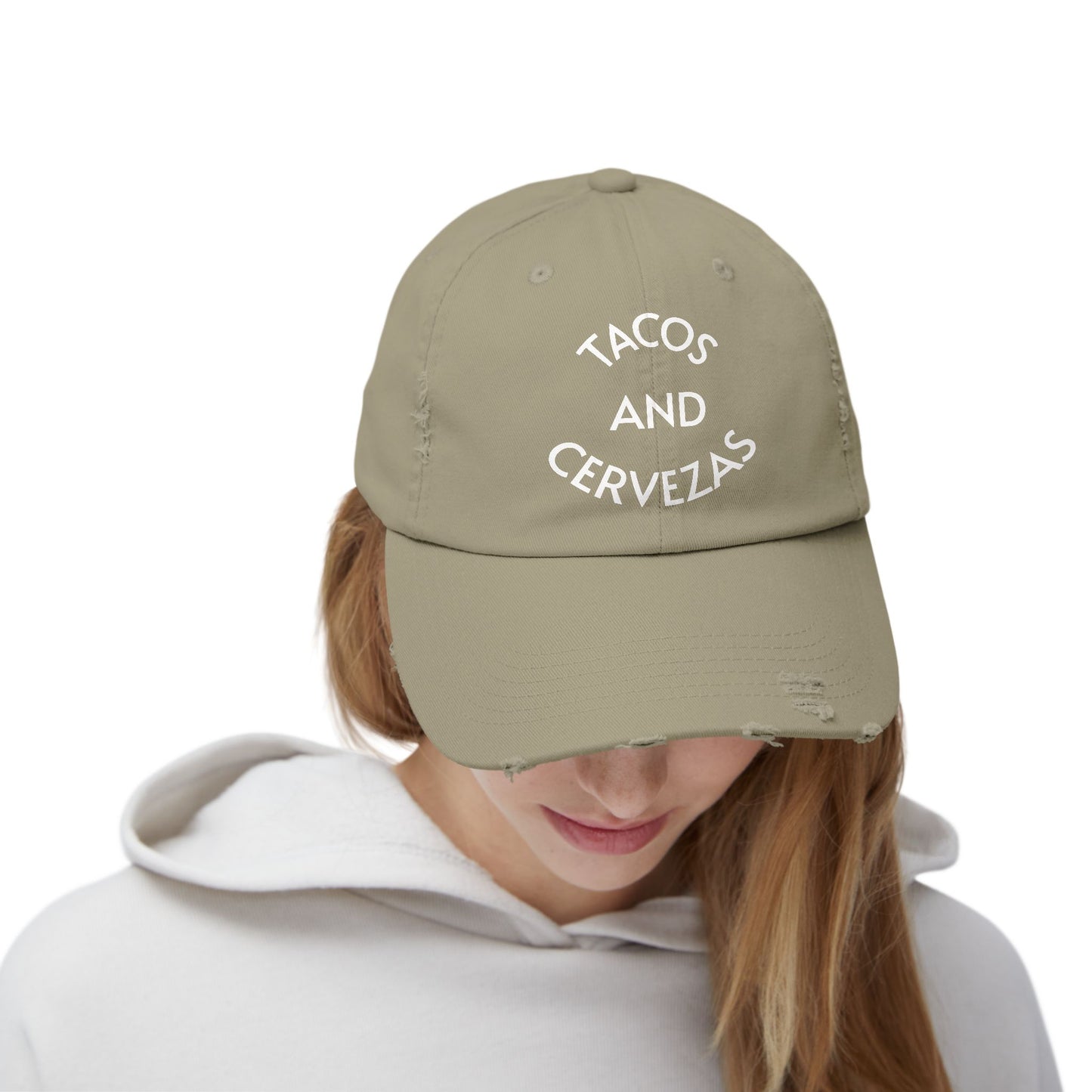Tacos and Cervezas Distressed Hat