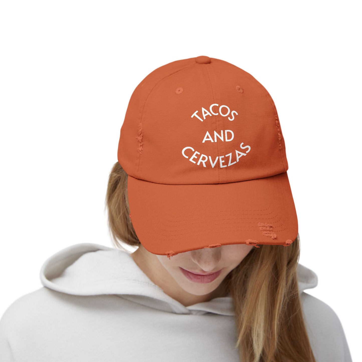 Tacos and Cervezas Distressed Hat