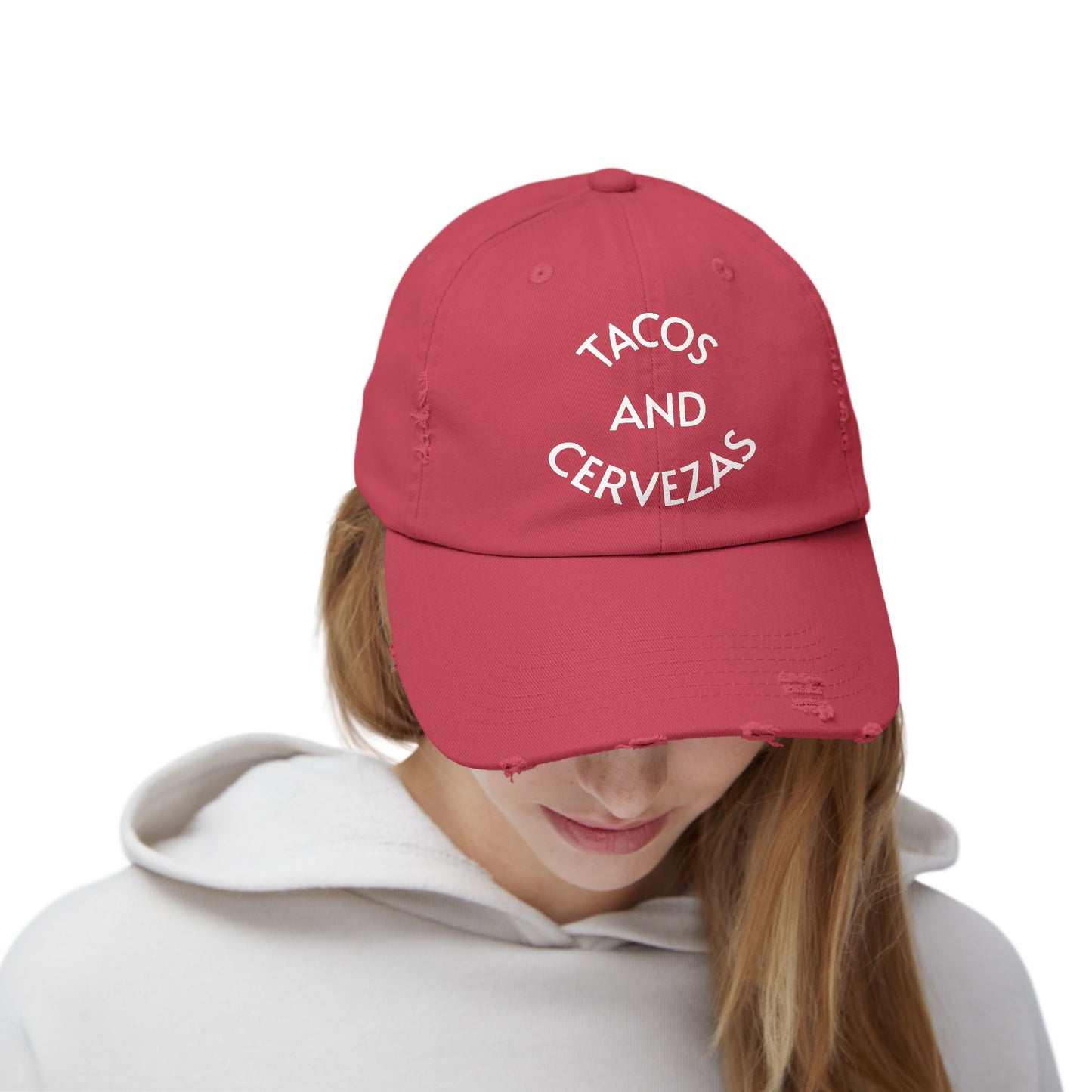 Tacos and Cervezas Distressed Hat