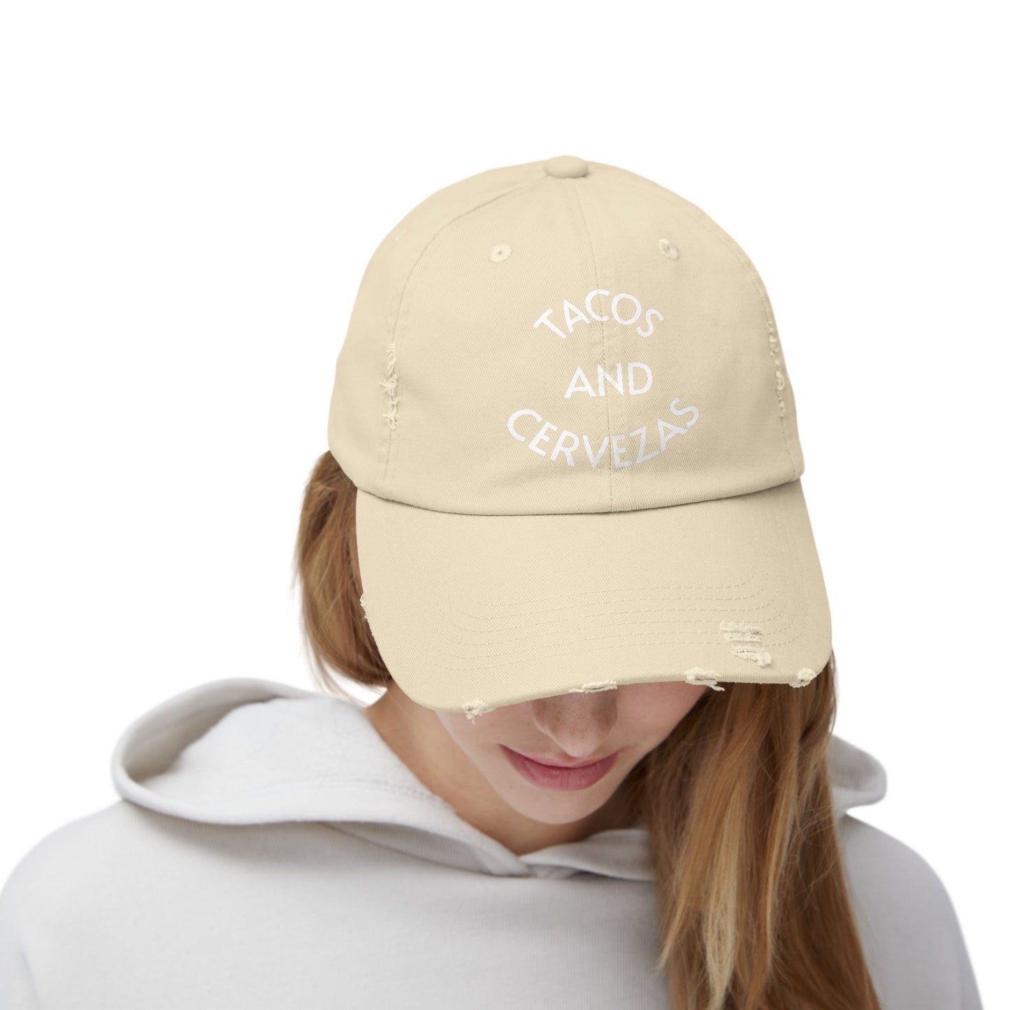 Tacos and Cervezas Distressed Hat