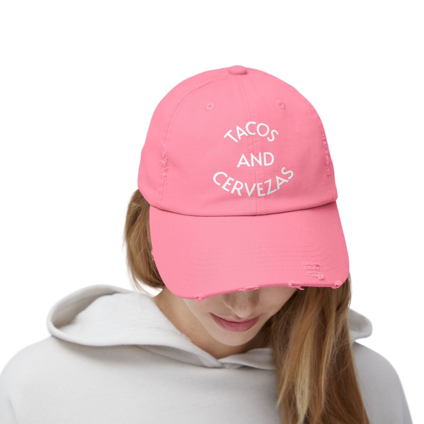 Tacos and Cervezas Distressed Hat