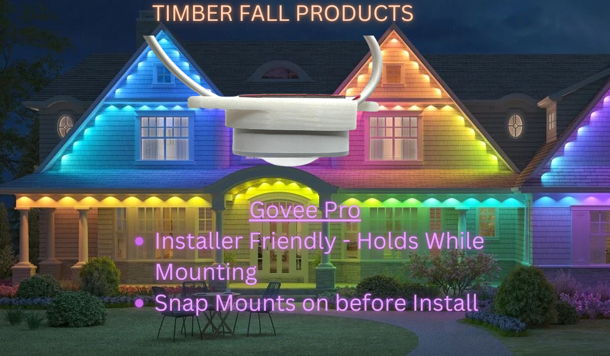 Govee Permanent Outdoor Lights PRO (H706) Brackets Install Friendly Snap in