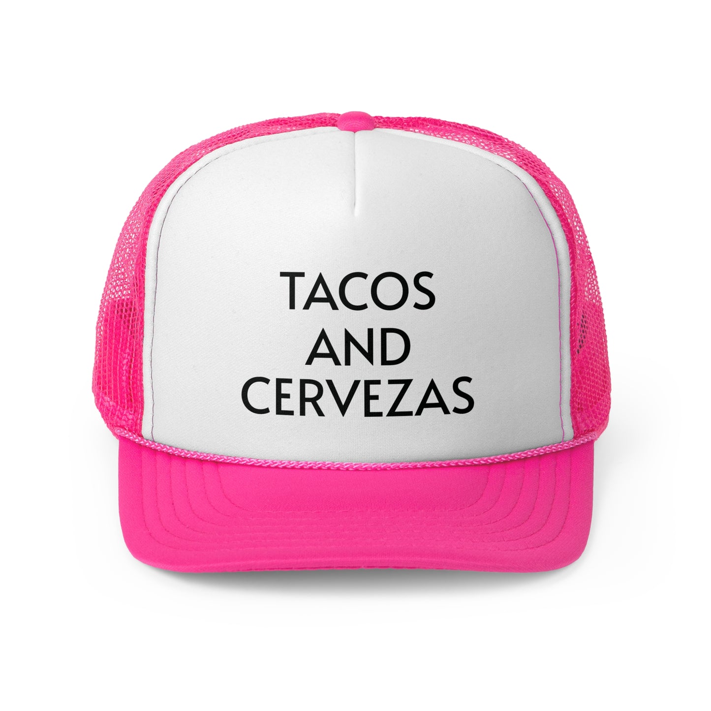 Tacos and Cervezas Trucker Caps - Straight Letters