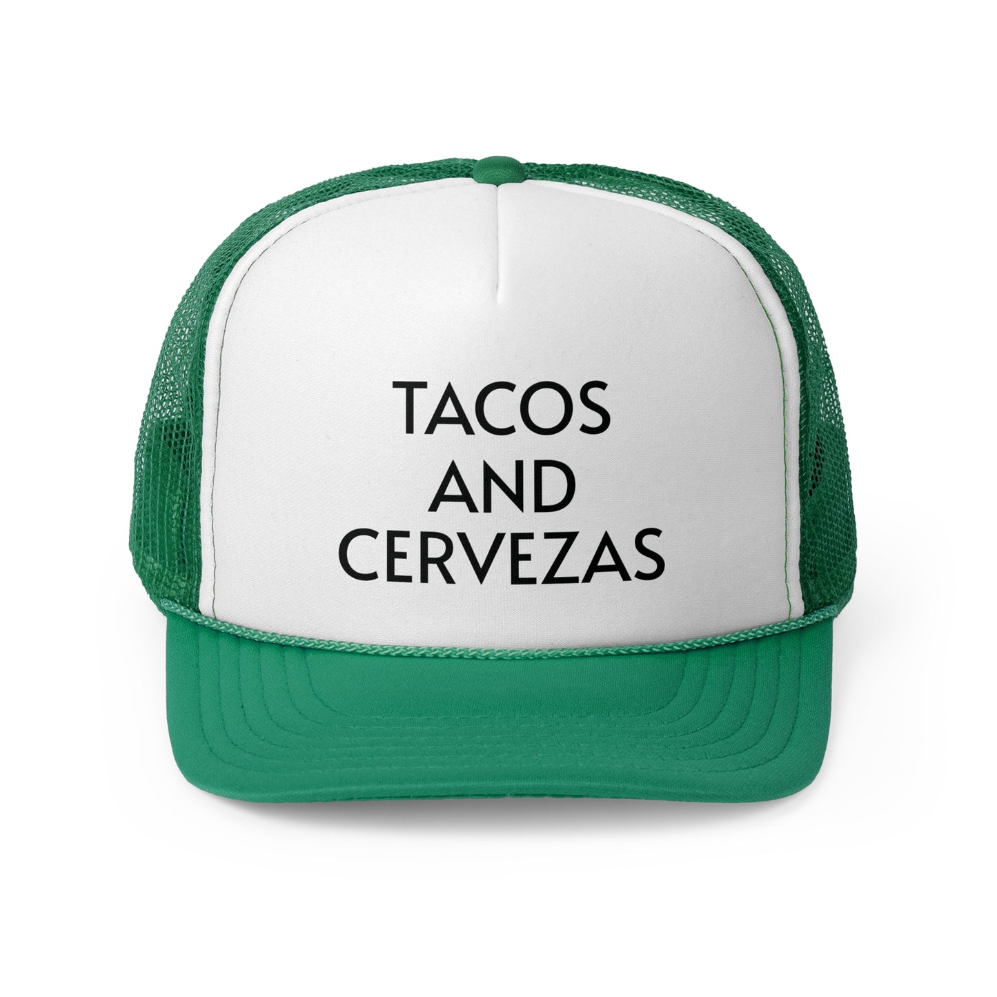 Tacos and Cervezas Trucker Caps - Straight Letters