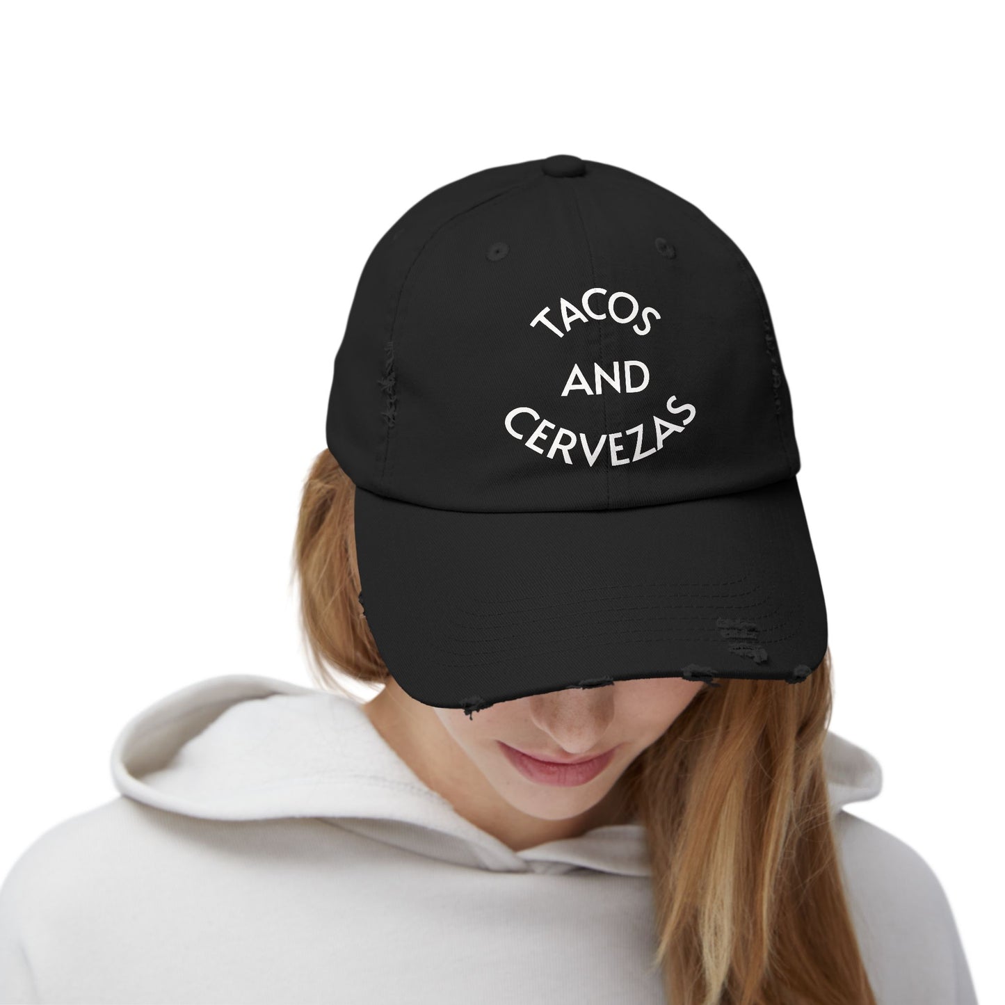 Tacos and Cervezas Distressed Hat