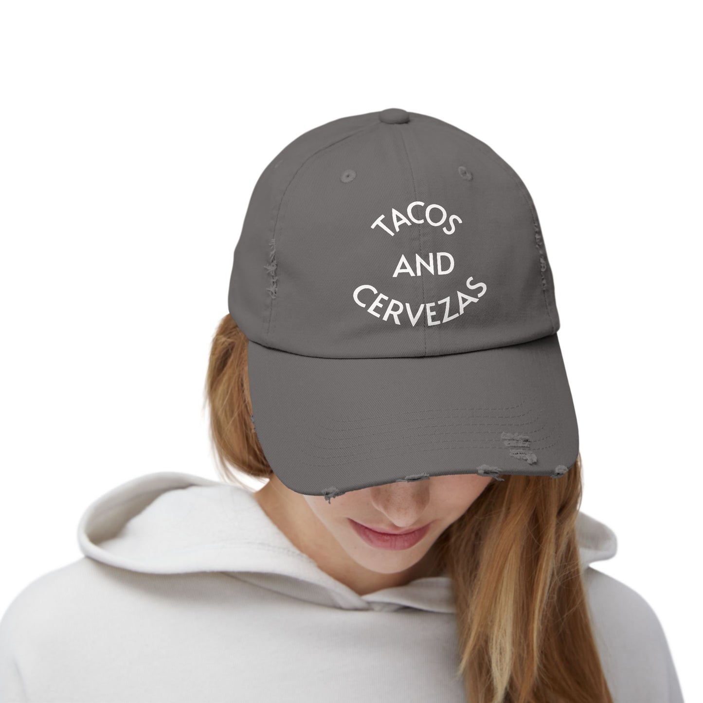 Tacos and Cervezas Distressed Hat
