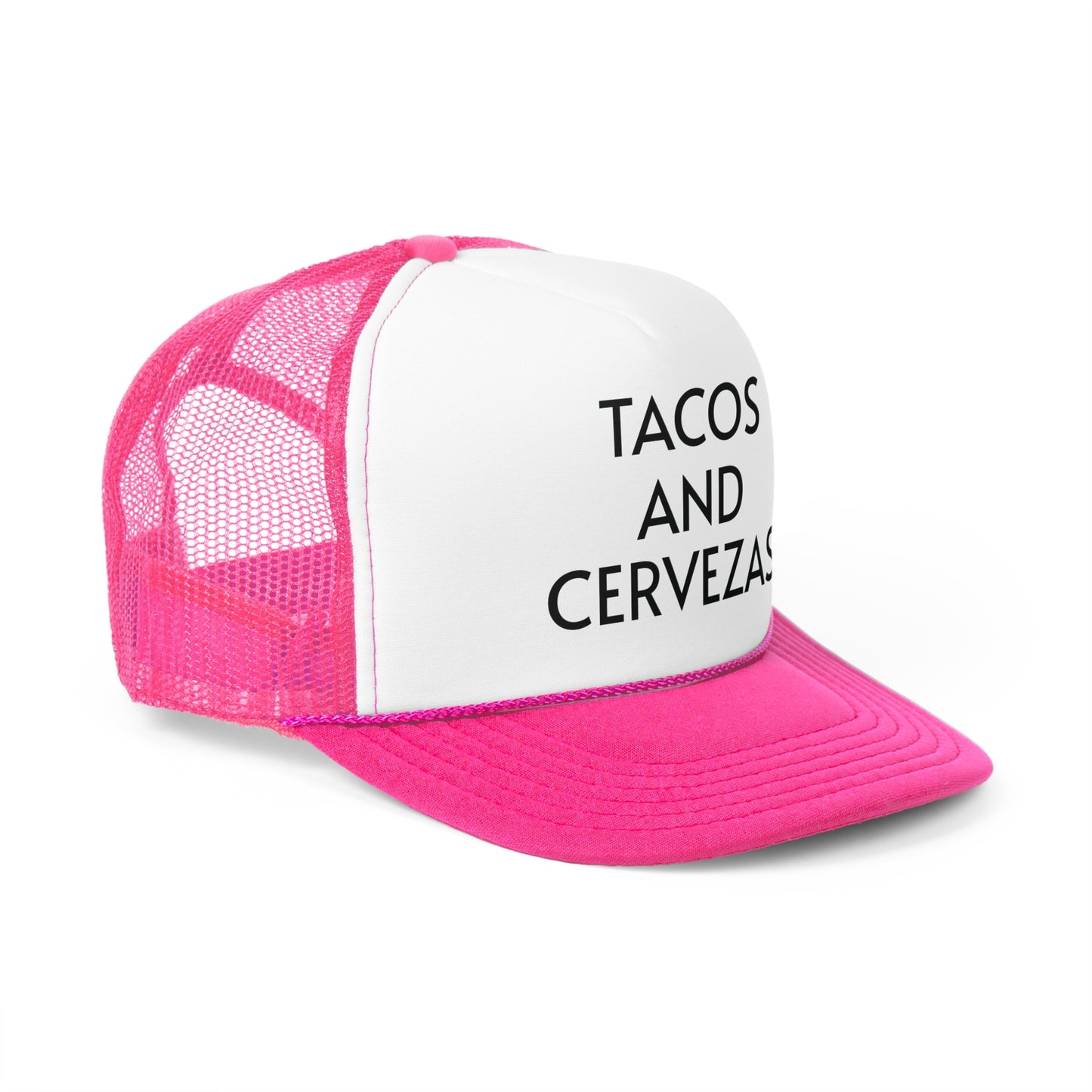 Tacos and Cervezas Trucker Caps - Straight Letters