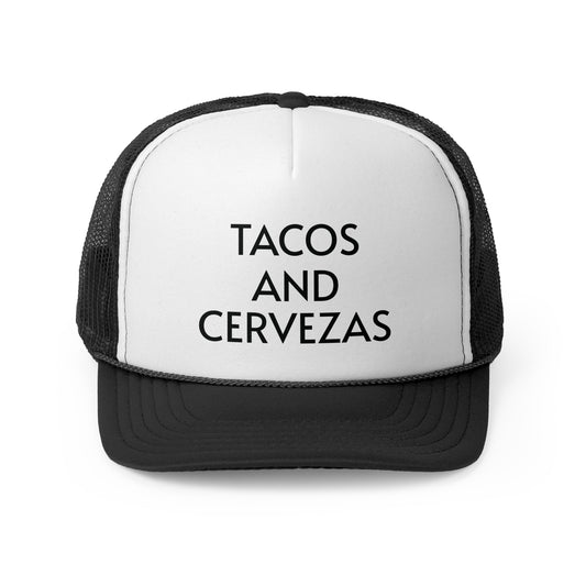 Tacos and Cervezas Trucker Caps - Straight Letters