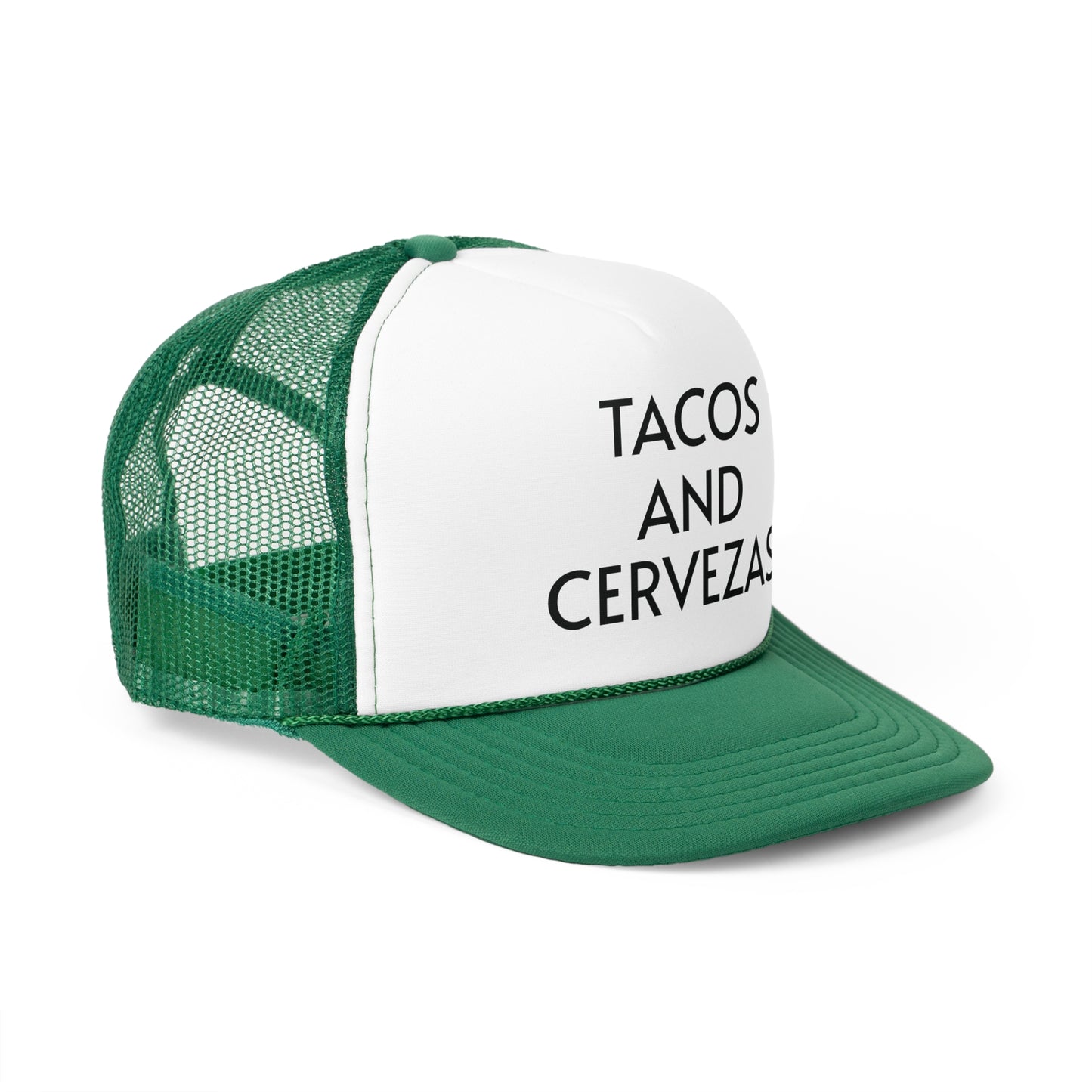 Tacos and Cervezas Trucker Caps - Straight Letters